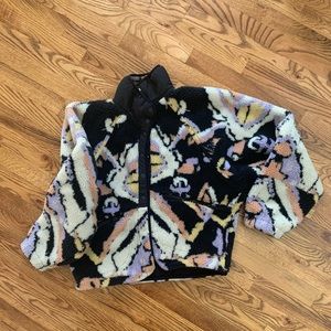 Free People Hit the Slope Pattern Fleece Jacket